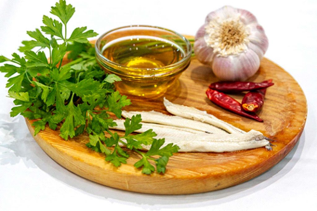 Ingredients anchovies bilbaina style